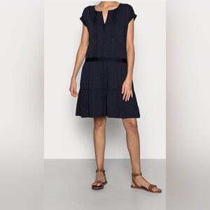 Esprit Jersey Dress - Navy Blue US M 100% Cotton